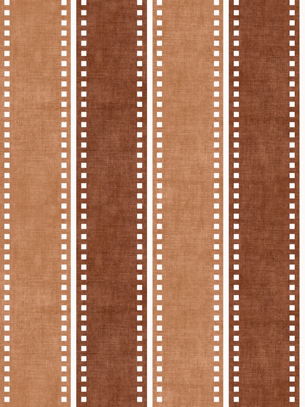 Copper and Cocoa Linen Stripe