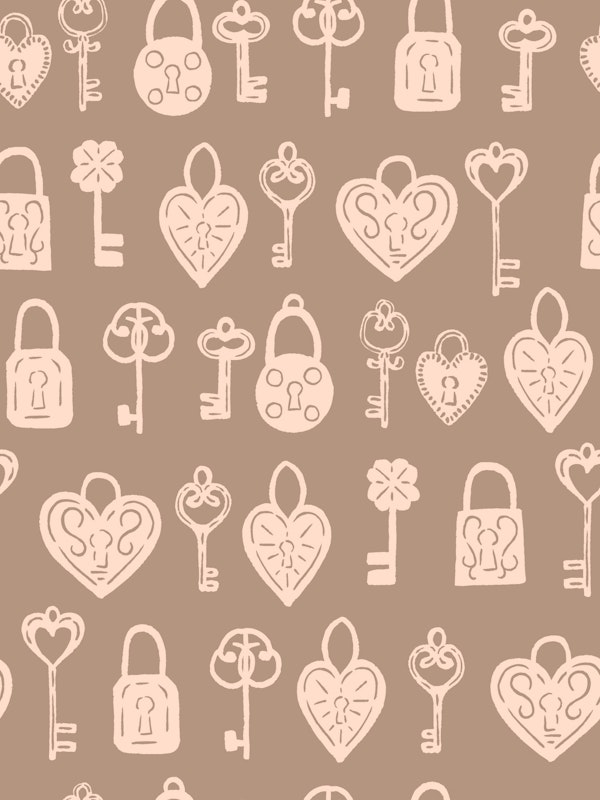 Classic Keys and Locks Vintage Pattern