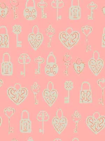 Rose Lock and Key Vintage Pattern tapete
