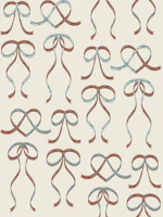 Antique Blue Coquette Bows Vintage Pattern wallpaper