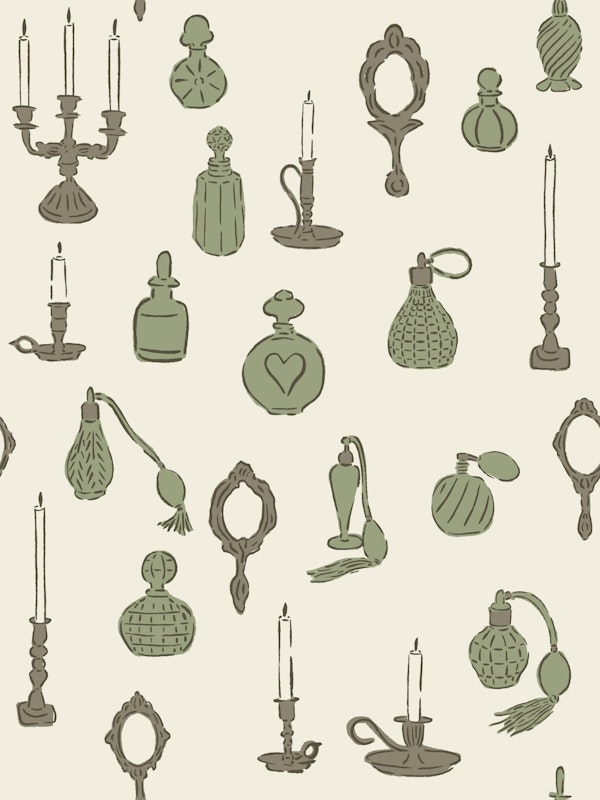 Verdigris Romance Vintage Pattern