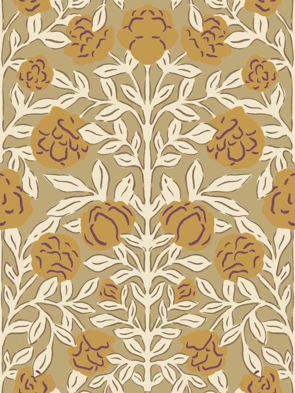 Gilded Roses Vintage Pattern