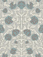 Antique Blue Roses Vintage Pattern tapete