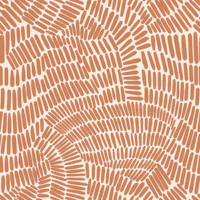 Lines Work Terracotta Sun papel de parede