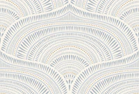 boho sunset mandala - dusty blue bronze tapeta