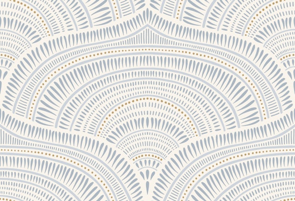 boho sunset mandala - dusty blue bronze