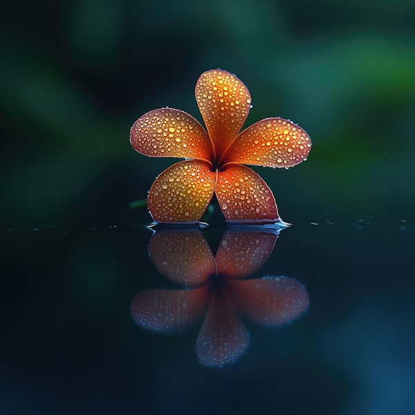 Bali Plumeria Water Reflection