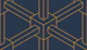 Optical illusion cubes - gold on navy - S