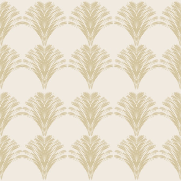 Soft Beige Palm Leaves