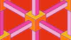 3D cube connections - Hot pink orange red - M