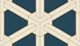 Optical illusion cubes - cream gold navy - S