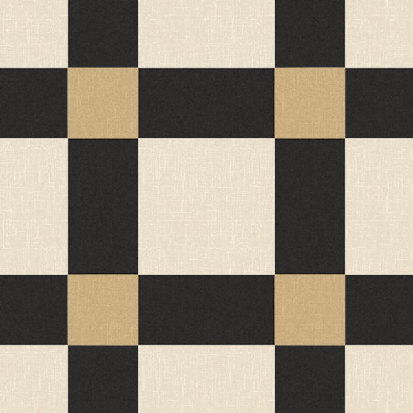 Black Beige Checkered Grid