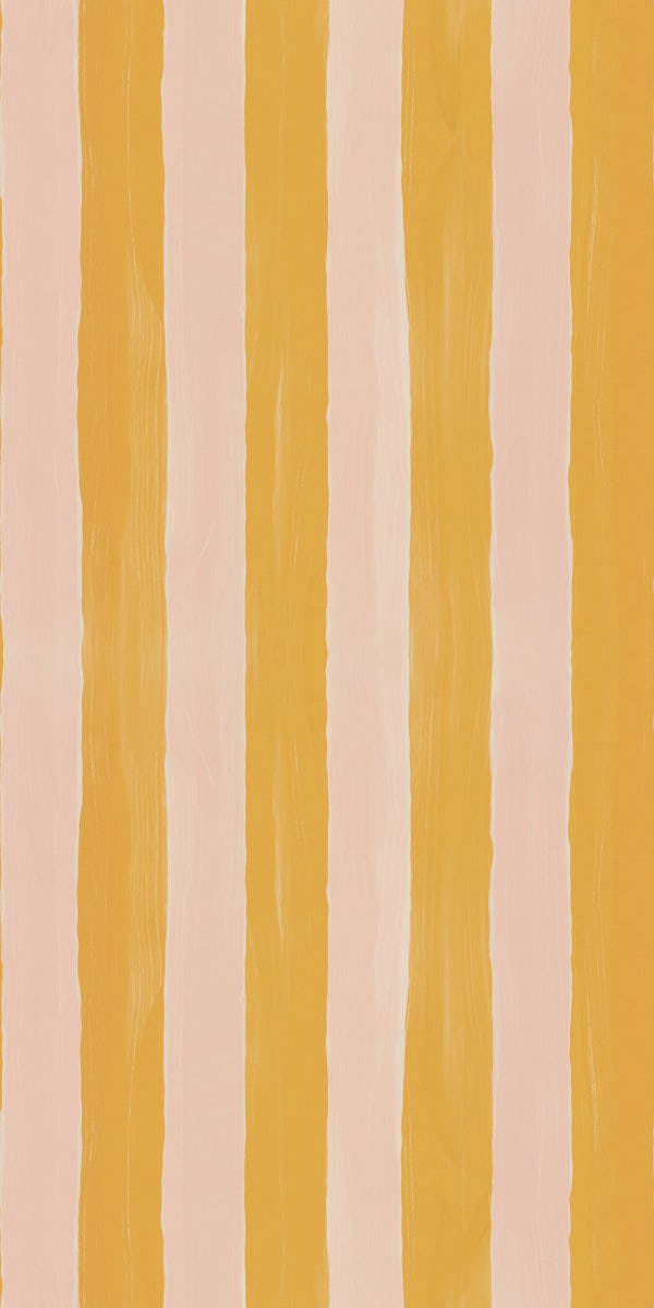 Hand Painted Vertical Stripes Yellow & Pink