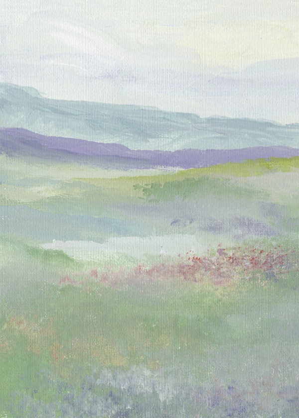 Pastel Mountain Meadow