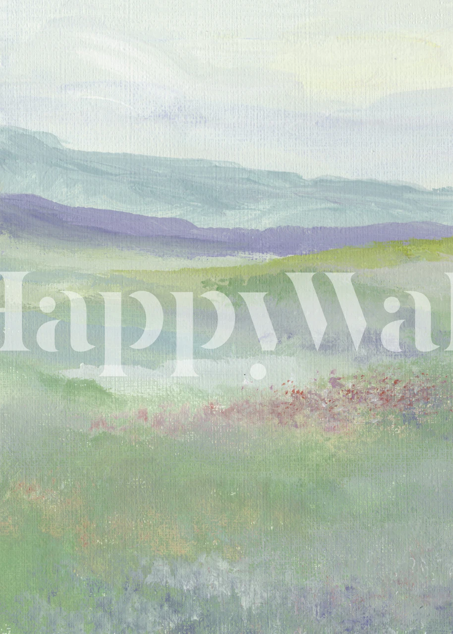 Pastel Mountain Meadow papiers peint