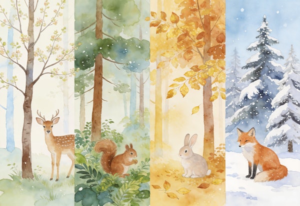 Four Seasons Forest Animals