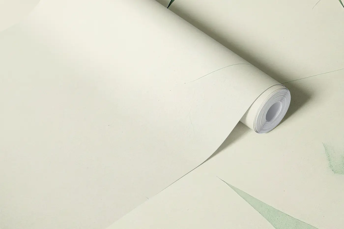 Bamboo Leaves on Cream wallpaper roll