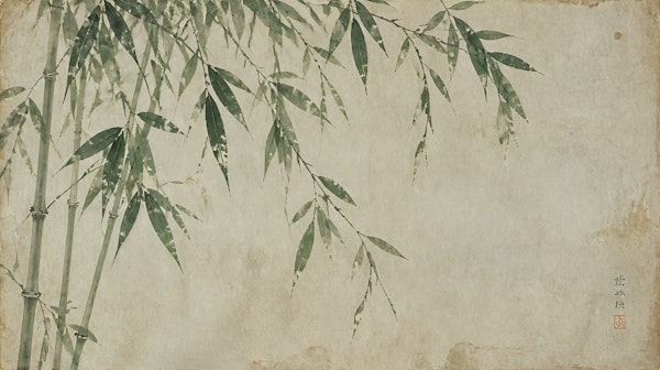 Serene Bamboo Leaves Minimal