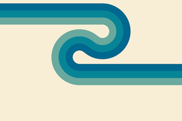 70s Bold Minimalist Wave Oasis