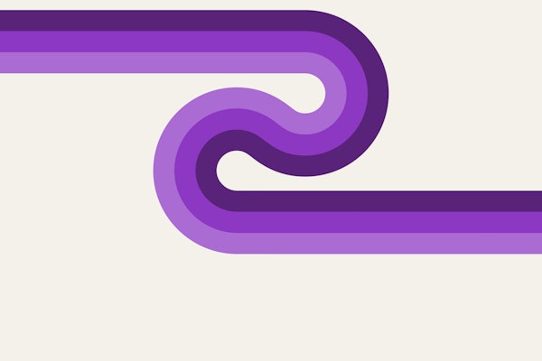 70s Bold Minimalist Wave Orchid