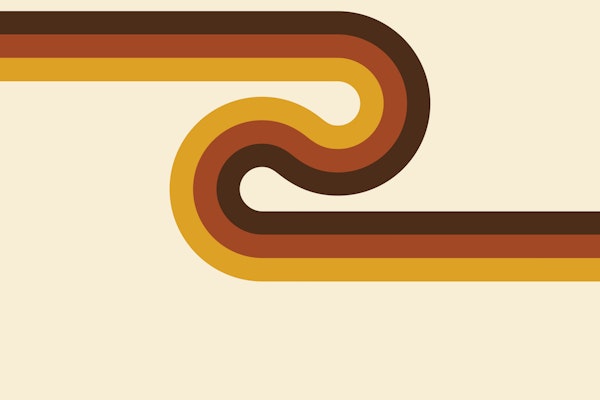 70s Bold Minimalist Wave Harvest