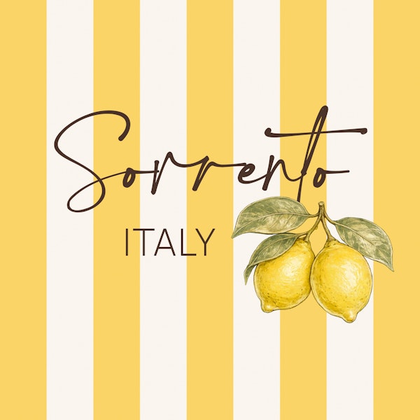 Italian Lemon Typography Art