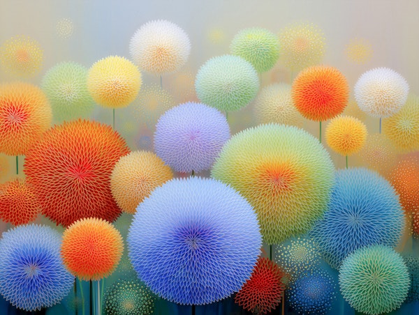 Vibrant Pom Pom Flowers