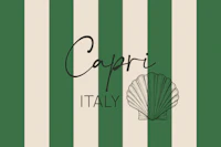 Capri Italy Green Stripes behang