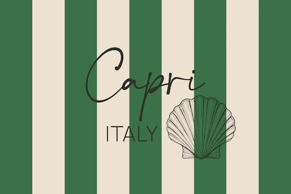 Capri Italy Green Stripes