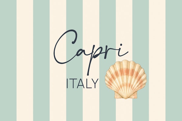 Capri Italy Coastal Stripes