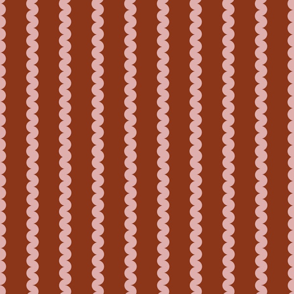Waves Stripes brown pink