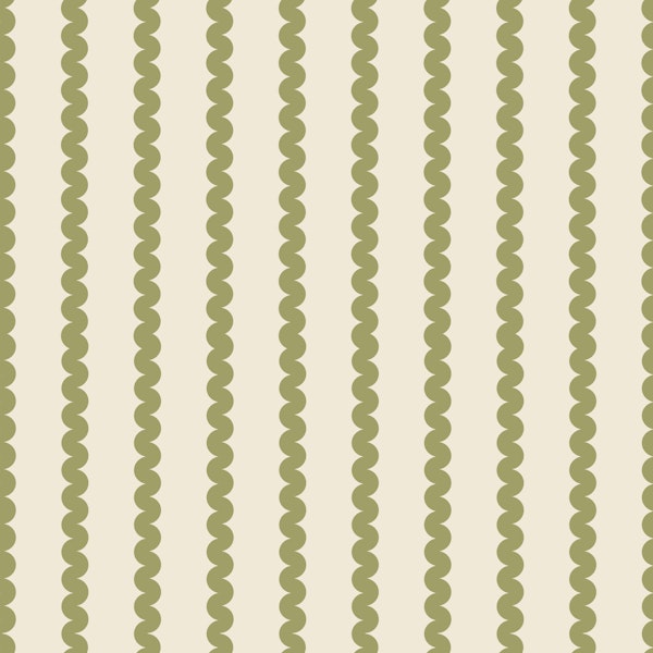 Sand & Olive Wave Stripes