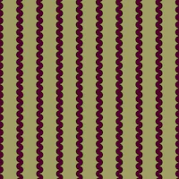 Olive and Burgundy Wave Stripes wallpaper
