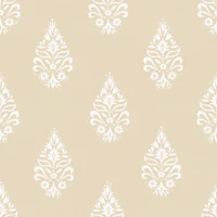 Paisley Block Print Sand Beige wallpaper