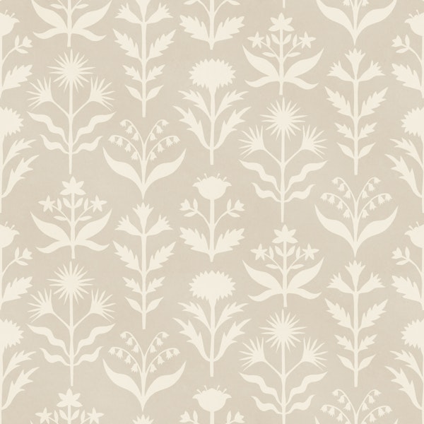 paper cut floral - neutral