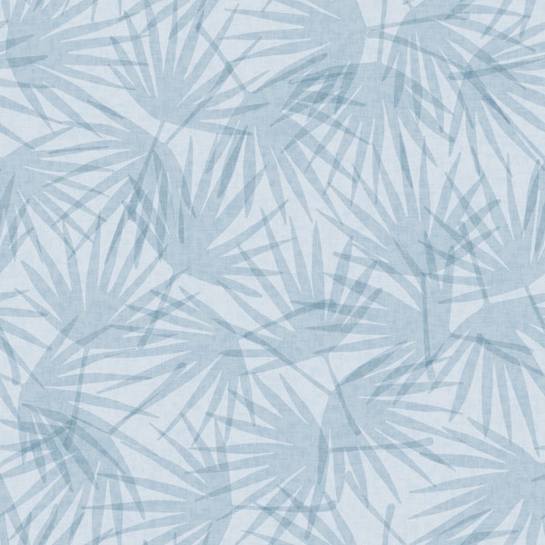 palm leaves soft blue
