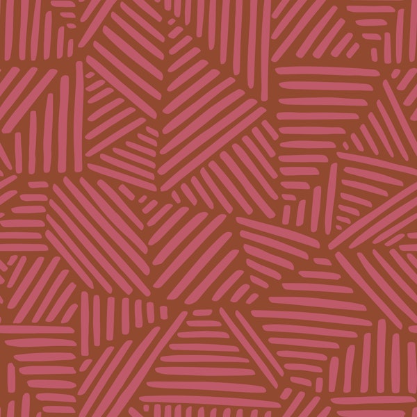 Boho Clay Pink Geometric Stripes