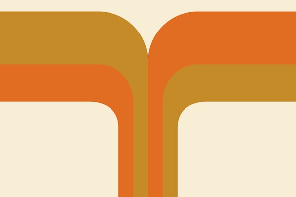 70s Bold Minimalist T-Wave Warm