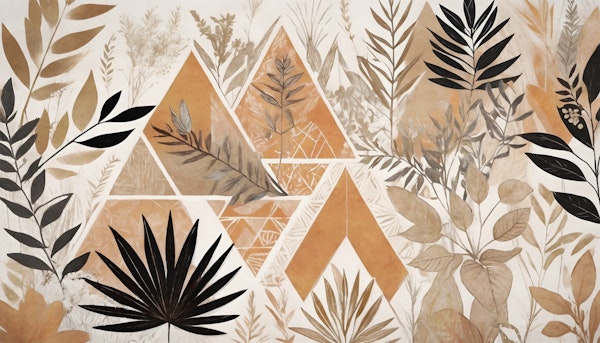 Boho Botanical Geometric Leaves