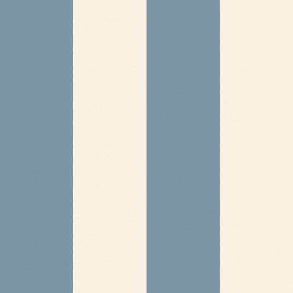Classic Cabana Blue Cream Stripes