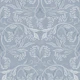 Botanical Berry Garland Damask - Misty Blue