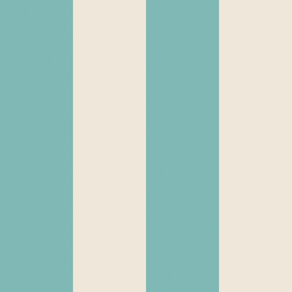Turquoise and Cream Cabana Stripes