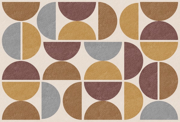 Modern Leather Geometric Circle