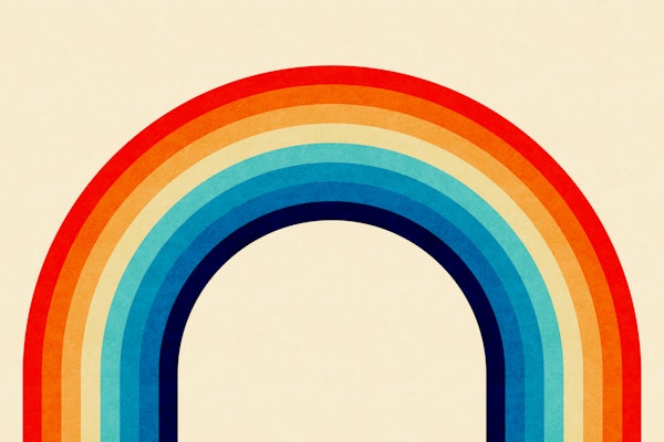 70s Bold Minimalist Arch Rainbow