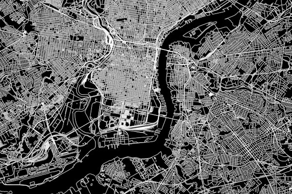 Philadelphia Black Map