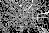 Milan Black Map tapete