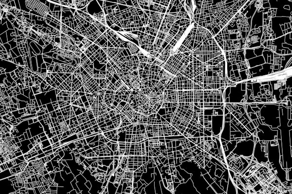 Milan Black Map