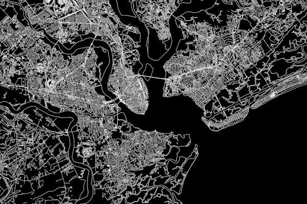 Charleston Black Map