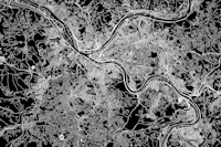 Pittsburgh Black Map tapete