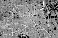 Houston Black Map tapet